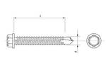 Šroub do plechu samovrtný se šestihrannou hlavou – 4,2 × 19 mm ZB