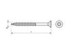 Vrut se zápustnou hlavou na torx částečný závit – 5 × 120 mm A2