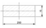 Plochá ocel široká 250 x 15 mm válcovaná