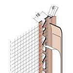 Profil okenní začišťovací 6,0mm 37906/2,60m PVC+tkanina, s lamelou PROTEKTOR