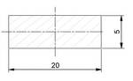 Plochá ocel nerezová 20 x 5 mm stříhaná AISI 304