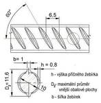 Betonářská ocel Ø 10 mm rovná –  6m