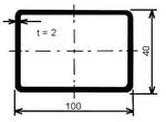 Jekl obdelníkový 100 x 40 x 2 mm