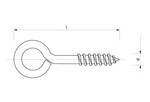Očko vrut 5 x 50 x 14 mm Zn