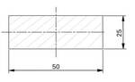 Plochá ocel 50 x 25 mm válcovaná