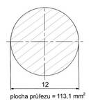 Kruhová ocel tažená 12 mm