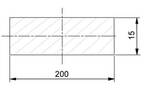 Plochá ocel široká 200 x 15 mm válcovaná