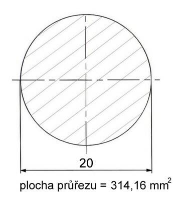 Kruhová ocel tažená 20 mm