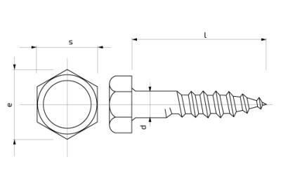 Vrut do dřeva DIN 571 – 5 × 30 mm ZB