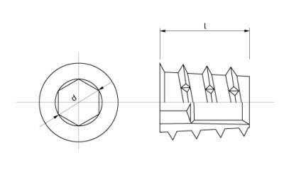 Matice závrtná s límcem M6 x 25 mm Zn