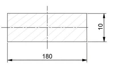 Plochá ocel široká 180 x 10 mm válcovaná