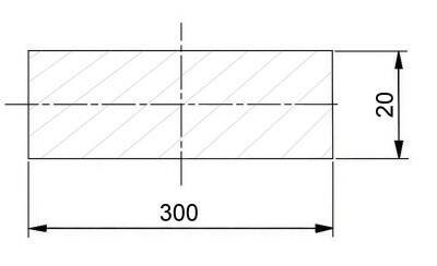 Plochá ocel široká 300 x 20 mm válcovaná