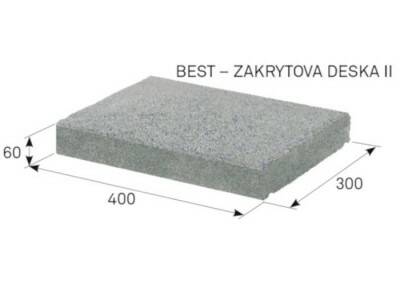 Deska zákrytová BEST II rovná colormix arabica – 60 × 400 × 300 mm