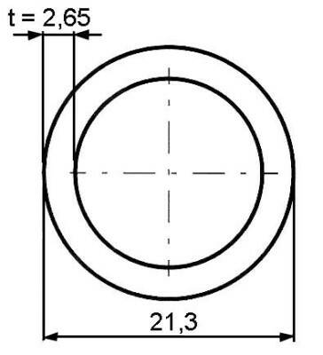 Trubka bezešvá 1/2" (21,30x2,65mm)