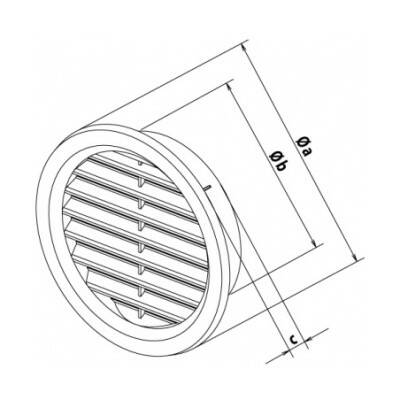 Mřížka větrací kruhová se síťovinou – průměr 100 mm bílá